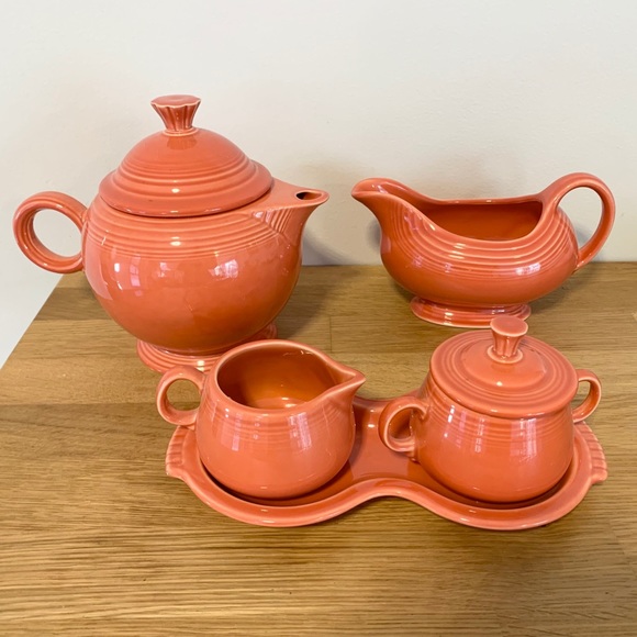 Fiesta Other - Fiesta teapot, cream and sugar set, gravy boat